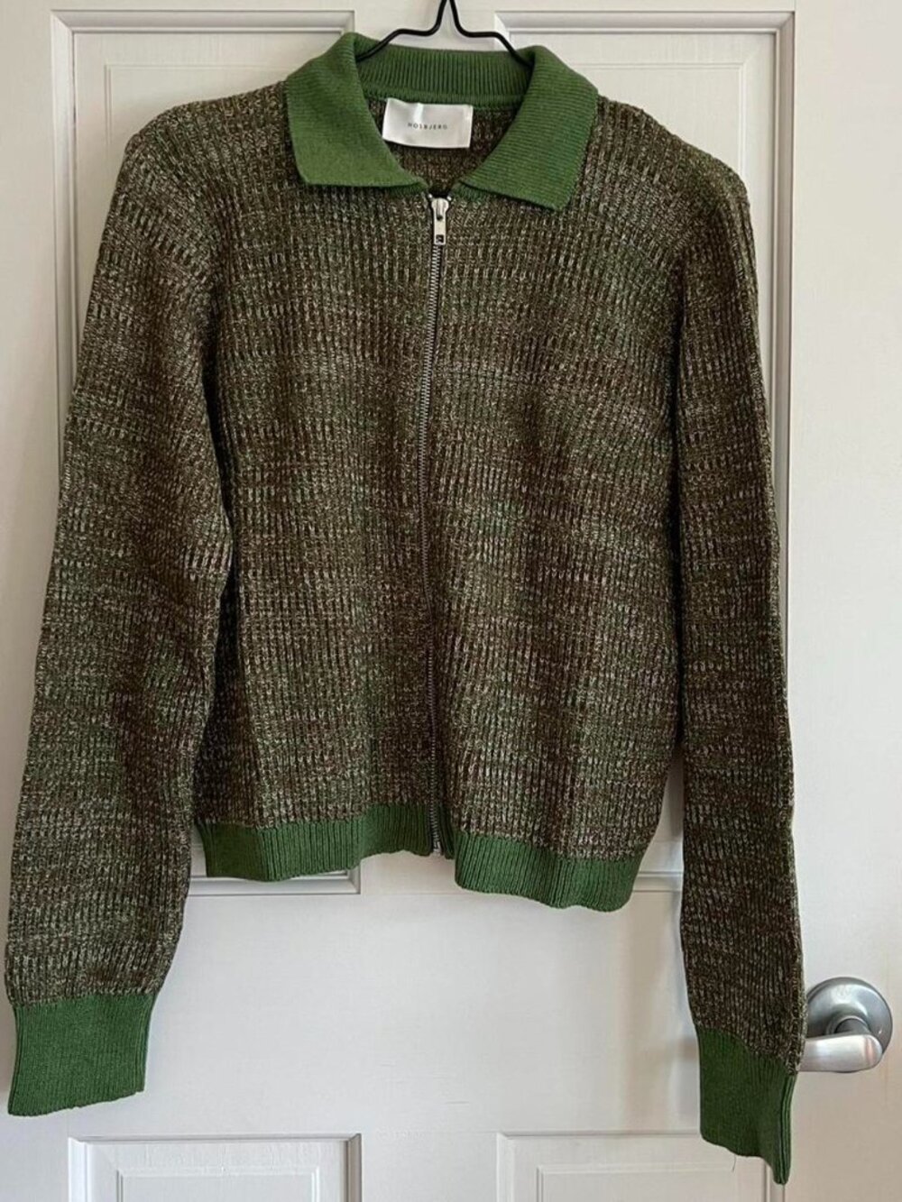 Hosbjerg Green Zip Up Cardigan/Sweater Size M